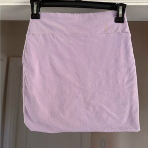 Lavender light purple spandex mini skirt size small